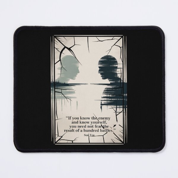 Item preview, Know the Enemy, Know Yourself (Sun Tzu) Silhouette Poster designed and sold by Enea Kelo.
