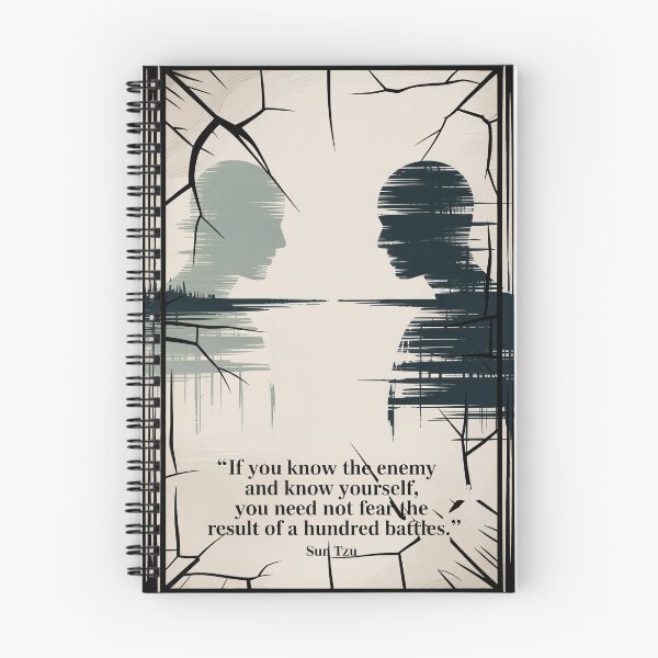 Item preview, Know the Enemy, Know Yourself (Sun Tzu) Silhouette Poster designed and sold by Enea Kelo.