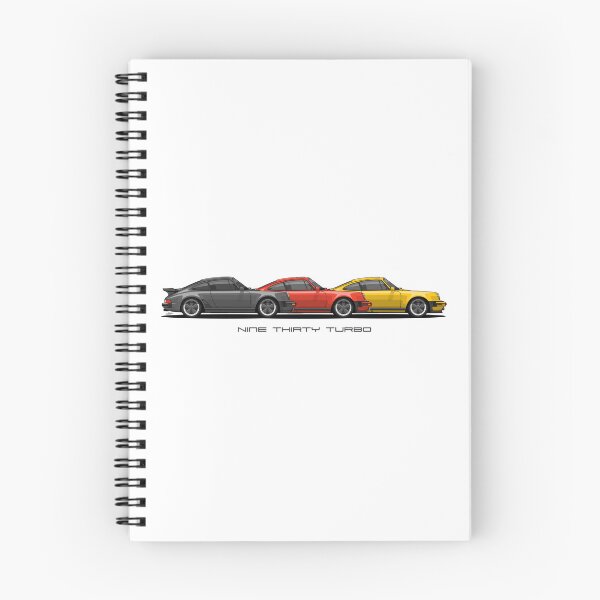 Item preview, Three 930 turbo retro German Flag colors Illustration designed and sold by blackdogshop.