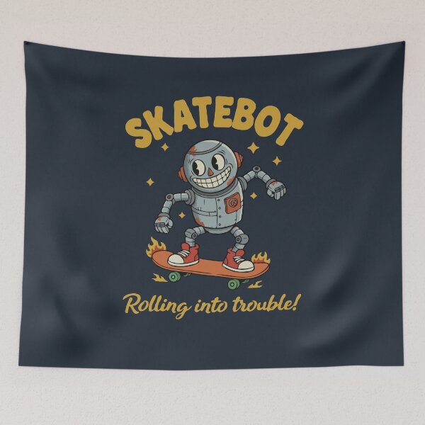 Item preview, Skatebot Rolling into Trouble designed and sold by Gkinoki.