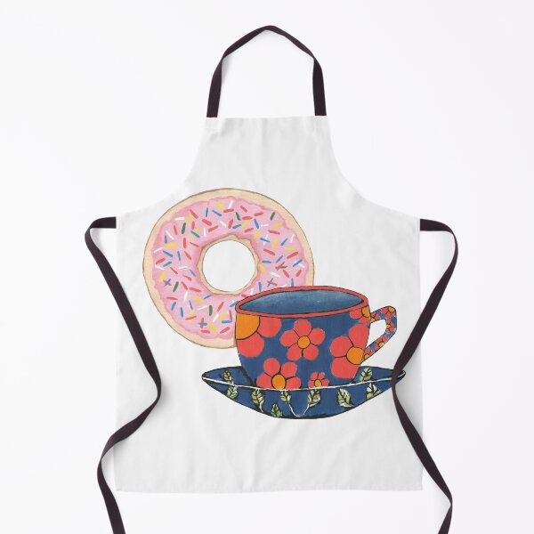 Item preview, Floral Coffee Cup And Strawberry Sprinkled Donut designed and sold by Sartoris Art.