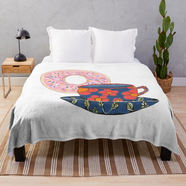 Item preview, Floral Coffee Cup And Strawberry Sprinkled Donut designed and sold by Sartoris Art.