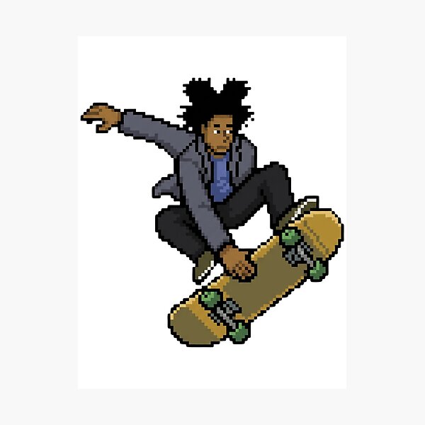 Item preview, Pixel Art Skateboarder Retro 8 Bit Street Style designed and sold by ViperVexPixel.