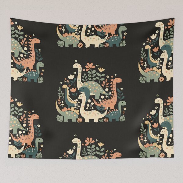 Item preview, Floral Dinosaurs Pattern designed and sold by xiao xuans.