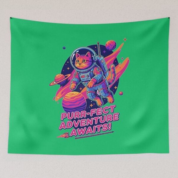 Item preview, Purr-fect Adventure Awaits – Astronaut Cat in Space designed and sold by Rafcioo.