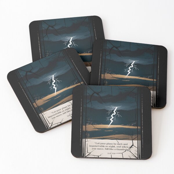 Item preview, Plans Dark as Night (Sun Tzu) Lightning Poster designed and sold by Enea Kelo.