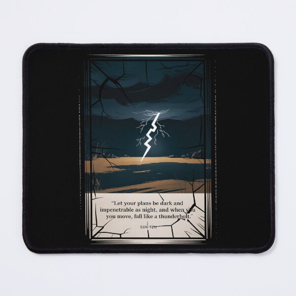 Item preview, Plans Dark as Night (Sun Tzu) Lightning Poster designed and sold by Enea Kelo.