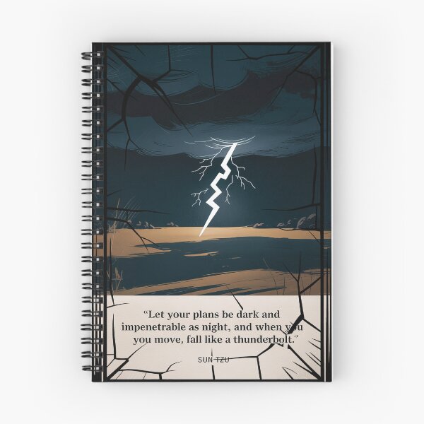 Item preview, Plans Dark as Night (Sun Tzu) Lightning Poster designed and sold by Enea Kelo.