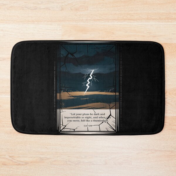 Item preview, Plans Dark as Night (Sun Tzu) Lightning Poster designed and sold by Enea Kelo.