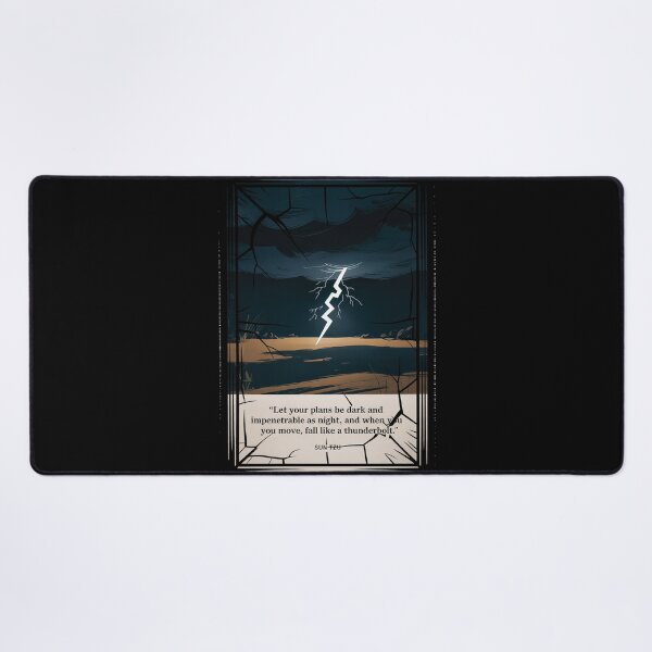 Item preview, Plans Dark as Night (Sun Tzu) Lightning Poster designed and sold by Enea Kelo.