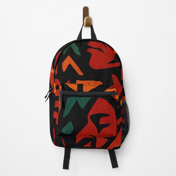 Item preview, Native American Warrior Ethno Art - Red & Orange Tribal Geometric Design designed and sold by TSE DESIGN.
