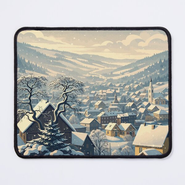 Item preview, Snowy Winter Morning in Krościenko nad Dunajcem – Southern Poland Village Landscape designed and sold by darekkocurek.