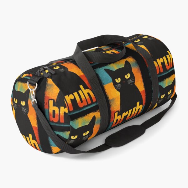 Item preview, Bruh Black Cat Meme Art – Retro Vintage Funny Cat with Yellow Eyes Aesthetic designed and sold by BrainBubbleArt.