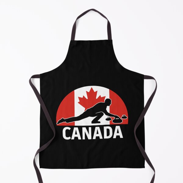 Item preview, Canada Curling Silhouette with Maple Leaf – Team Canada Winter Sports Graphic designed and sold by BrainBubbleArt.