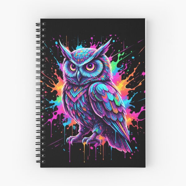 Item preview, Neon Psychedelic Owl Splash Trippy Colorful Vibrant Art designed and sold by ExploreAura Studio.