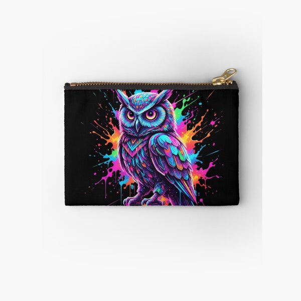 Item preview, Neon Psychedelic Owl Splash Trippy Colorful Vibrant Art designed and sold by ExploreAura Studio.