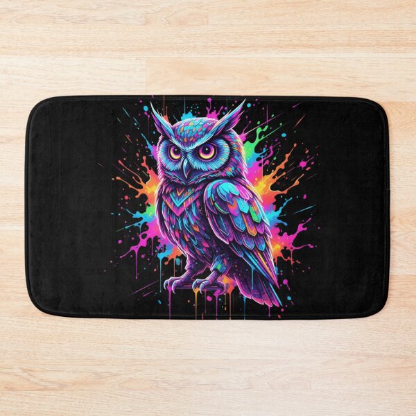 Item preview, Neon Psychedelic Owl Splash Trippy Colorful Vibrant Art designed and sold by ExploreAura Studio.