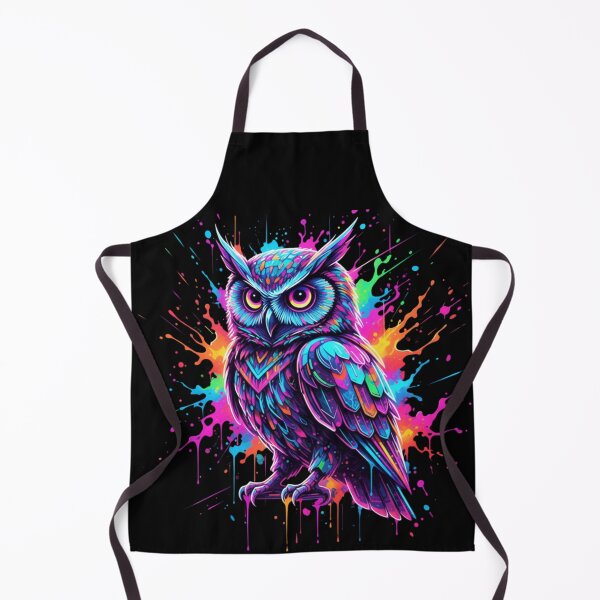 Item preview, Neon Psychedelic Owl Splash Trippy Colorful Vibrant Art designed and sold by ExploreAura Studio.