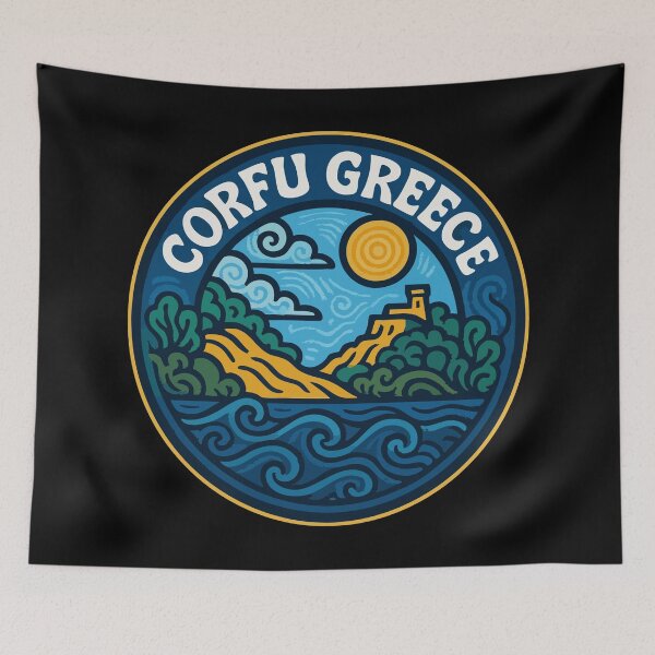 Item preview, Corfu Greece Travel designed and sold by TomFrontierArt.