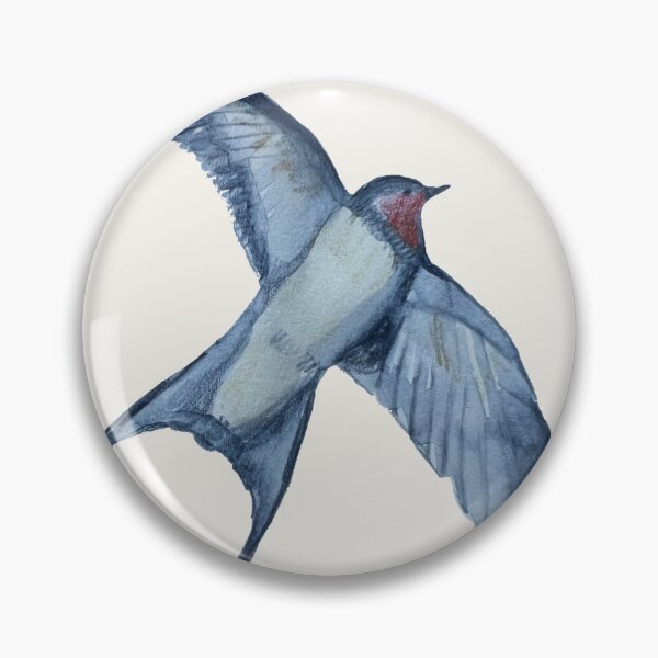 Item preview, ‘Stay Free’ swallow bird watercolour designed and sold by ClareWassermann.