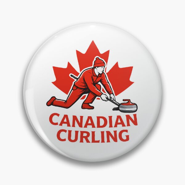 Item preview, Canadian Curling Maple Leaf Design – Curling Player Winter Sports Canada Art designed and sold by BrainBubbleArt.