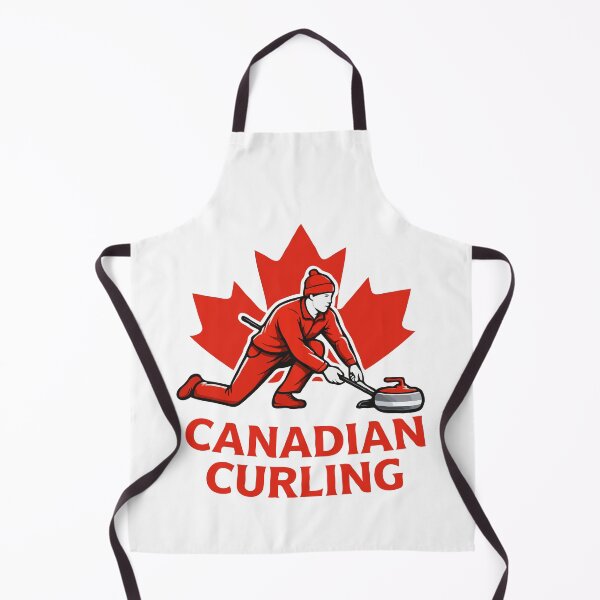 Item preview, Canadian Curling Maple Leaf Design – Curling Player Winter Sports Canada Art designed and sold by BrainBubbleArt.