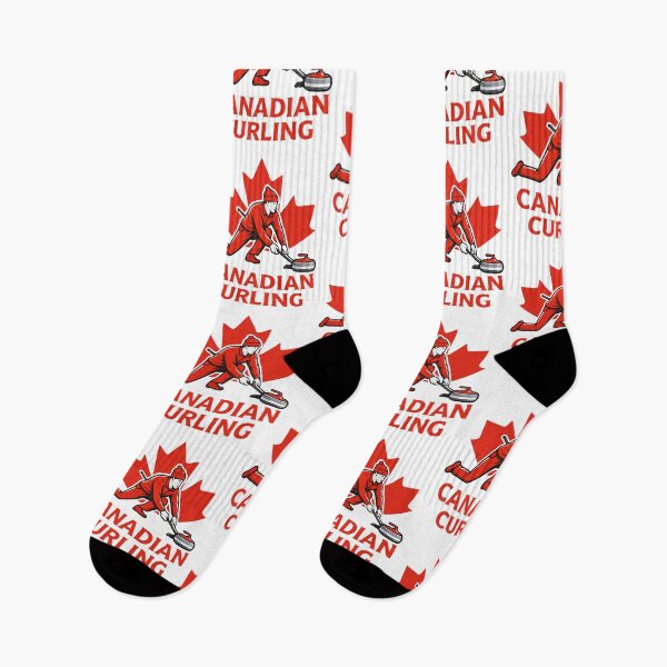 Item preview, Canadian Curling Maple Leaf Design – Curling Player Winter Sports Canada Art designed and sold by BrainBubbleArt.