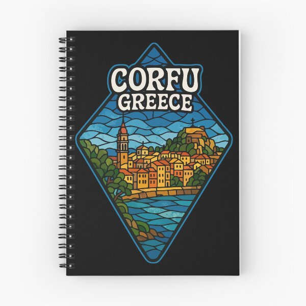 Item preview, Corfu Island Greece Stained Glass Art Travel designed and sold by TomFrontierArt.