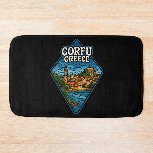 Item preview, Corfu Island Greece Stained Glass Art Travel designed and sold by TomFrontierArt.