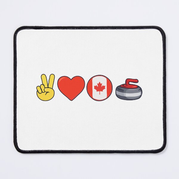 Item preview, Peace Love Canada Curling Graphic – Canadian Curling Stone Maple Leaf Design designed and sold by BrainBubbleArt.