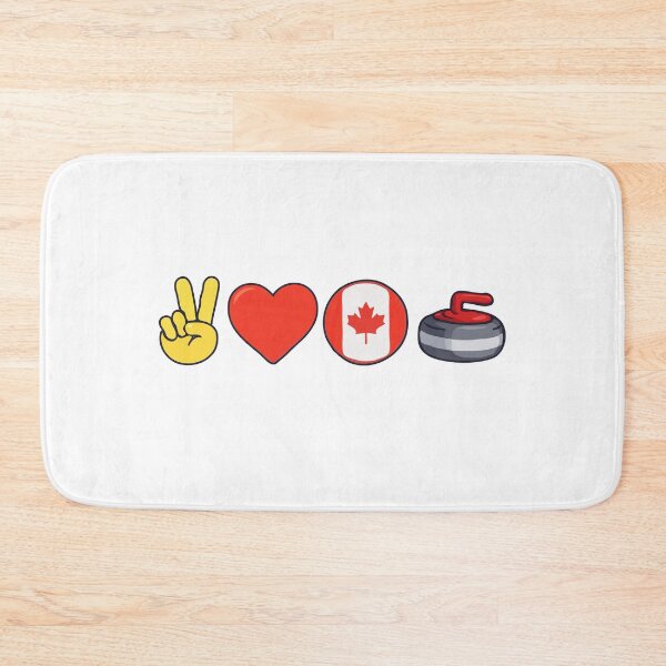 Item preview, Peace Love Canada Curling Graphic – Canadian Curling Stone Maple Leaf Design designed and sold by BrainBubbleArt.