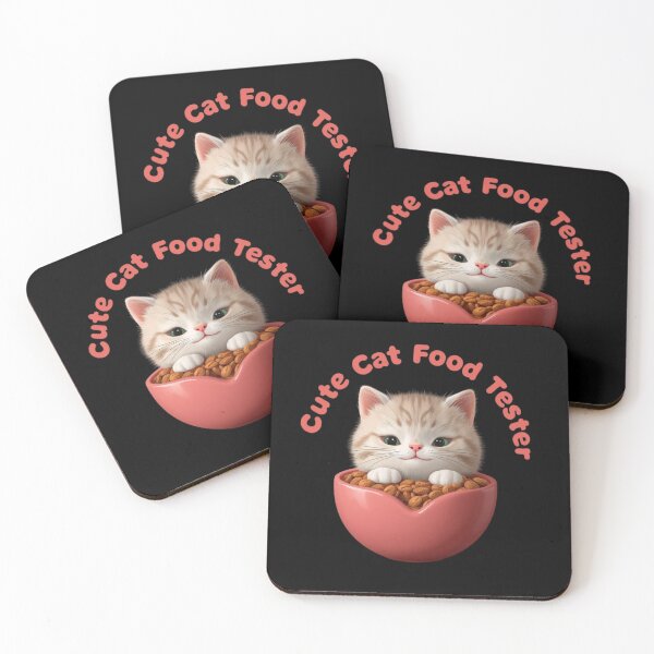 Item preview, Valentine’s cute cat food tester  designed and sold by YourTrendyTees.
