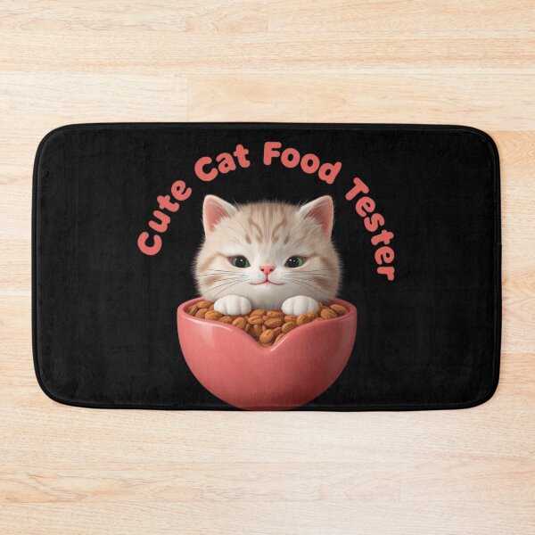 Item preview, Valentine’s cute cat food tester  designed and sold by YourTrendyTees.