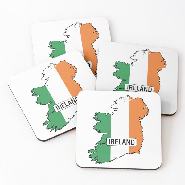 Item preview, IRELAND Flag Map designed and sold by Amy's pet prints.