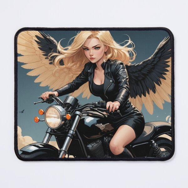 Item preview, Winged biker girl designed and sold by Dorisartist.
