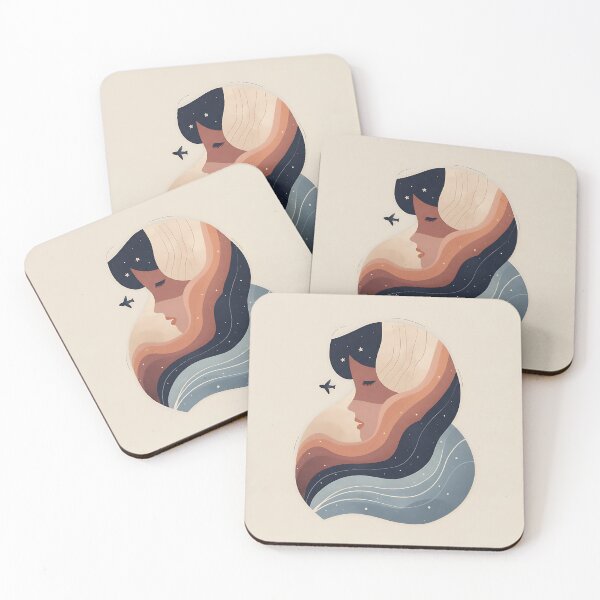 Item preview, Dreaming Woman of the Cosmos – Calm Feminine Soul Art designed and sold by Flow19.