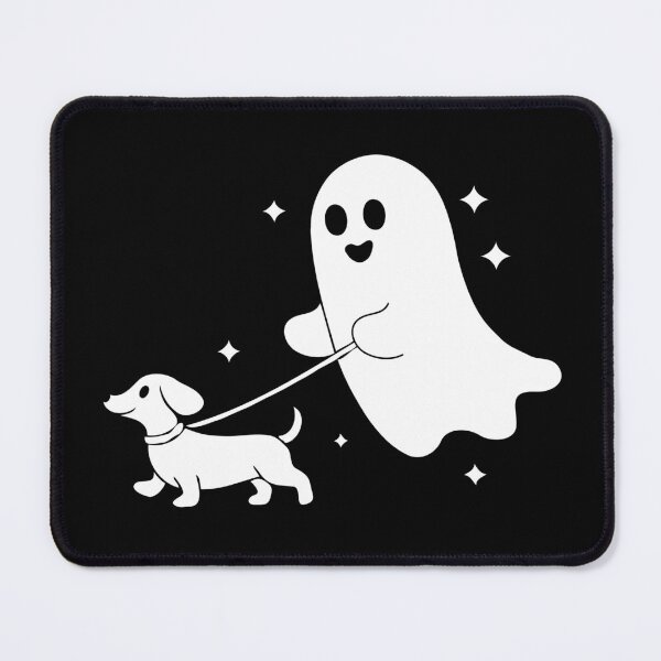 Item preview, Cute Ghost Walking a Dog – Funny Spooky Halloween Dog Lover Art designed and sold by BrainBubbleArt.