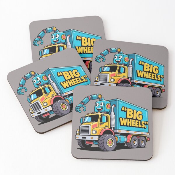 Item preview, Big Wheels – Funny Truck Robot Cartoon Design designed and sold by GraphGUY.