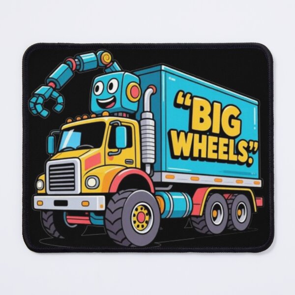 Item preview, Big Wheels – Funny Truck Robot Cartoon Design designed and sold by GraphGUY.