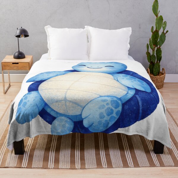 Item preview, Chubby Sea Turtle Floating on Back Blue Gouache designed and sold by zoughlal.