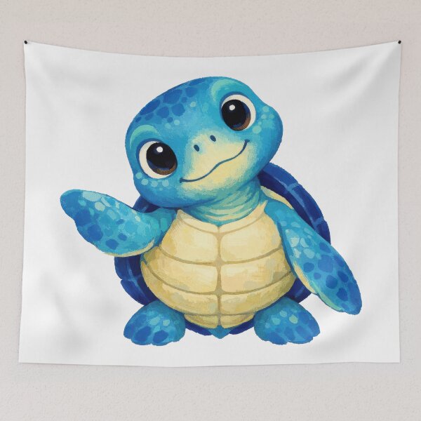 Item preview, Curious Sea Turtle Head Tilt Portrait designed and sold by zoughlal.