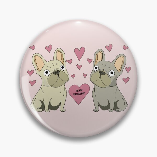 Item preview, Be my Valentine French Bulldog couple designed and sold by Mountain-Point.