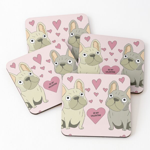 Item preview, Be my Valentine French Bulldog couple designed and sold by Mountain-Point.