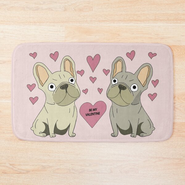 Item preview, Be my Valentine French Bulldog couple designed and sold by Mountain-Point.