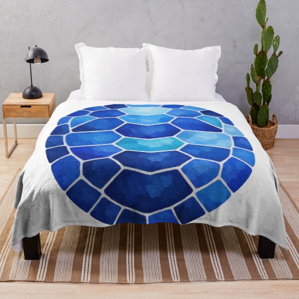Item preview, Geometric Blue Turtle Shell Mosaic Pattern designed and sold by zoughlal.