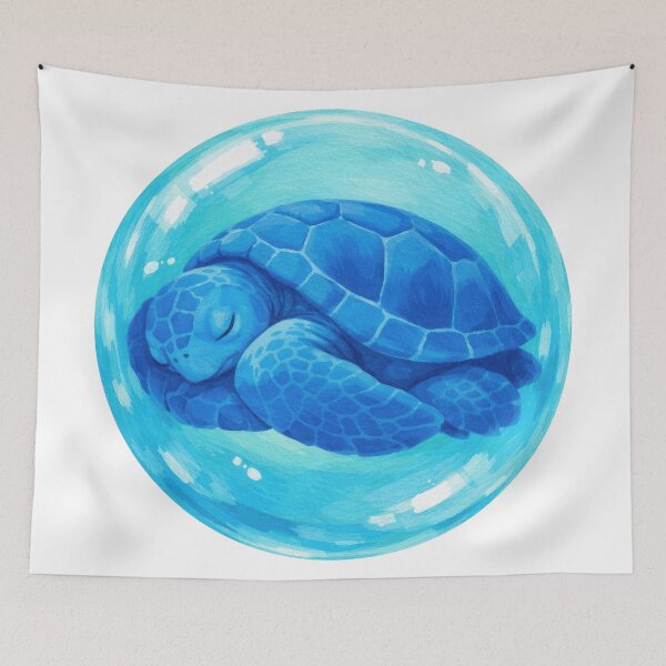 Item preview, Sleeping Sea Turtle Inside Bubble Dream designed and sold by zoughlal.
