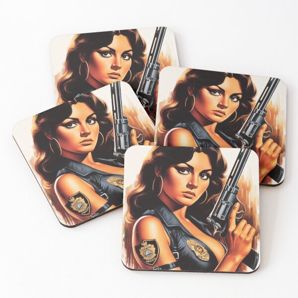 Item preview, Retro Hot Police Girl designed and sold by PulpVintage.