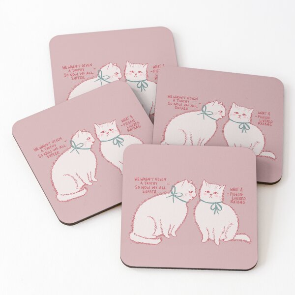 Item preview, Gossiping Cats designed and sold by KilkennyCat Art.