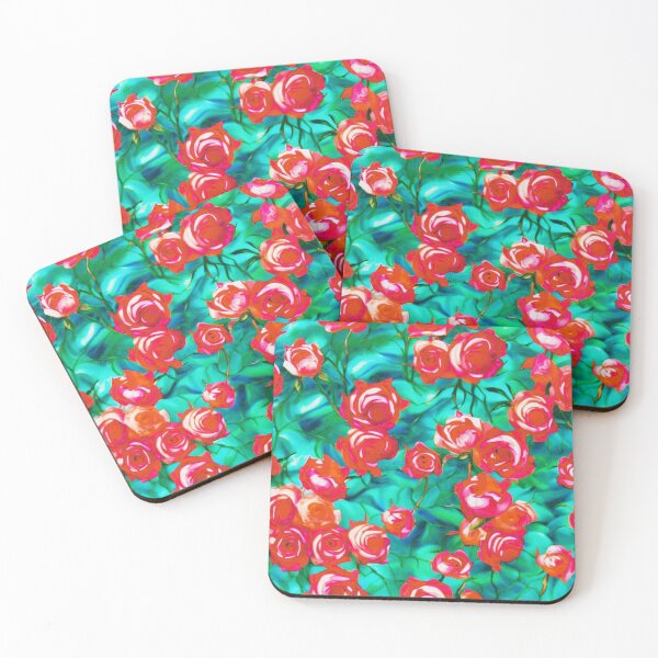 Item preview, Lush Rose Cluster Painting for Maximalist Flower Lovers designed and sold by WildStroke.