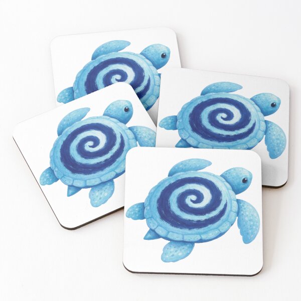Item preview, Spiral Shell Sea Turtle Abstract Art designed and sold by zoughlal.